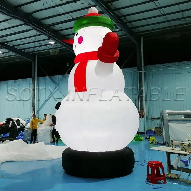 Christmas Decorations 16.4ft Inflatables Snowman Giant Inflatable Snowman Model for Christmas Indoor Outdoor Garden