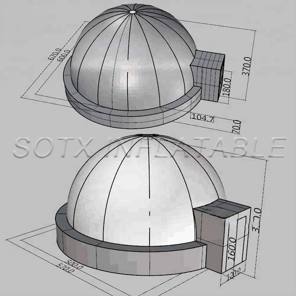 Education Event6 M Mobile Black Inflatable Planetarium Dome,360 Degree Astronomical Tent Movie Cinema Area For Scienc