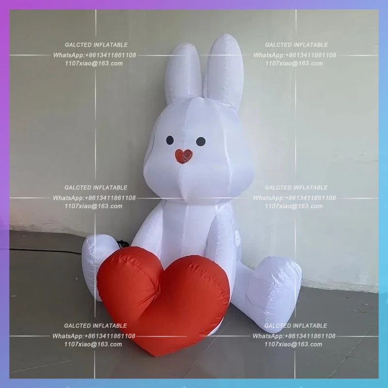 rabbit model can be customized Inflatable take care to sit Valentine's Day Confession Party romantic lighting stage props