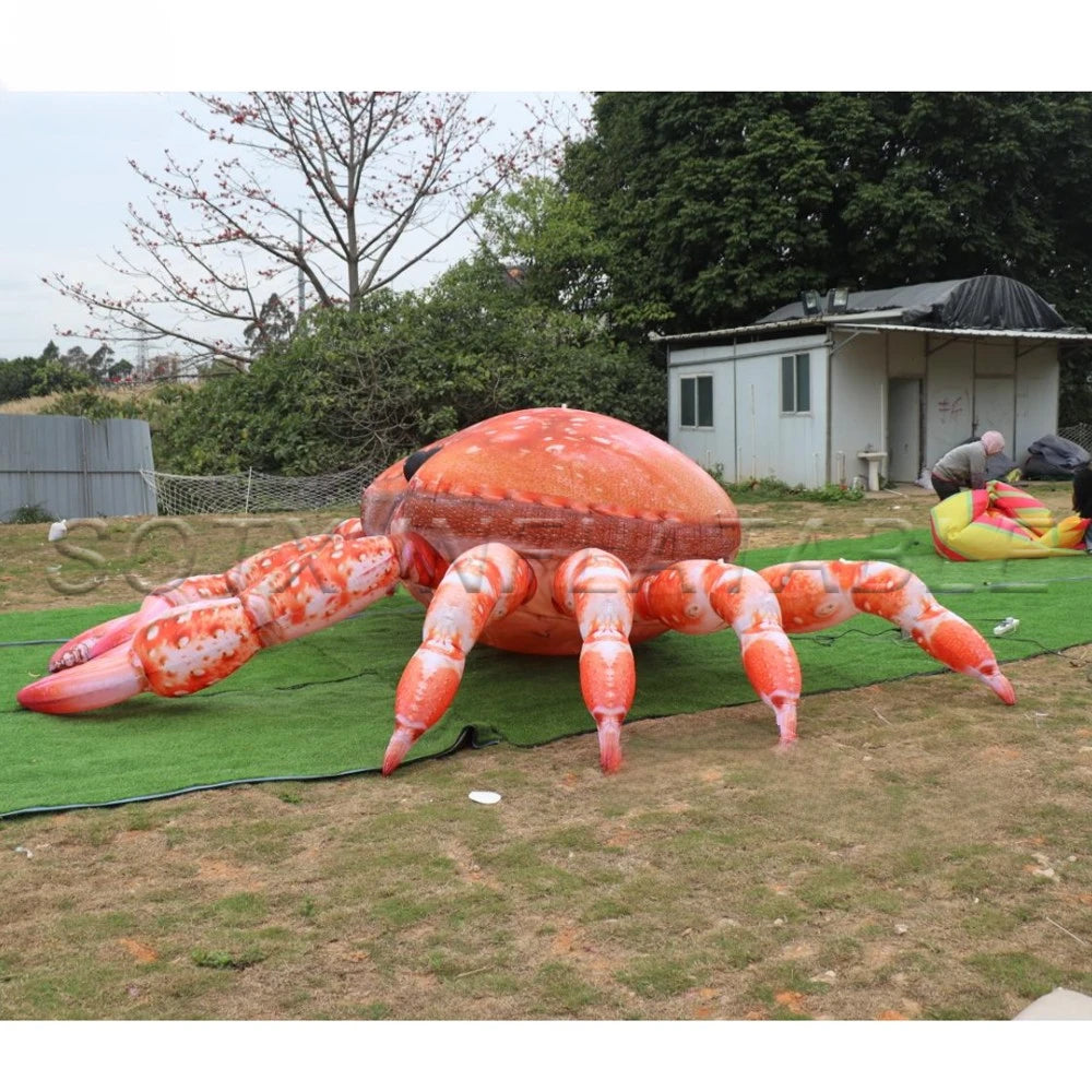 Lifelike Giant Inflatable Crab Blow Up Seafood For Advertisement Restaurant Roof Decoration