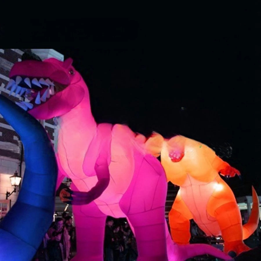 blower for event giant Advertising animal lighting Inflatable Tyrannosaurus rex dinosaur with air