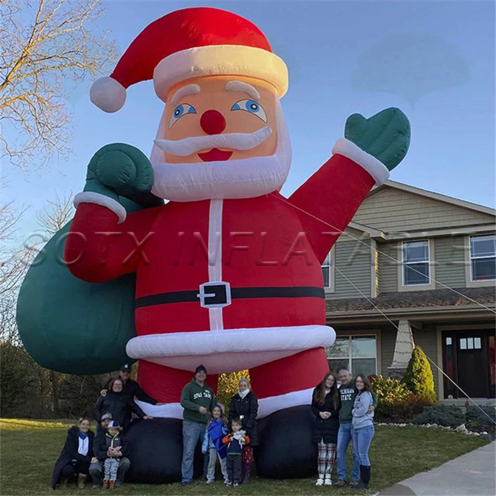 Father Christmas Santa 6m/8m Giant Inflatables Santa Claus Advertising Inflatable Christmas Old Man 2021 New Big Inflatable