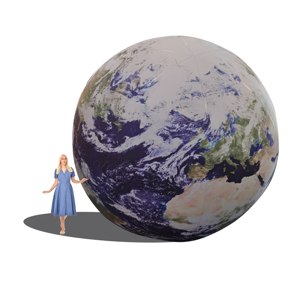 Oxford Pvc Giant Inflatable Earth Globe Balloon With Led Lighting Planet Big World Earth Map Ball For Event Decoration