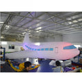 Theme Party Decoration 10m/32.8ft Giant Inflatable Hanging Airplane Model Inflatable Aircraft with Lights for Advertising