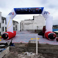 Logo Standing Freely Customized Printing Archway Inflatable Tubular Angle Start Finish Line Arch with Company