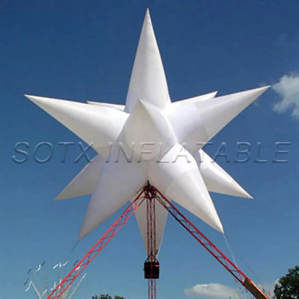 Inflatable Star Balloon 2024 Fascinating Christmas Inflatable Star With Led Light Nightclub Outdoor Festival Decoration Hanging