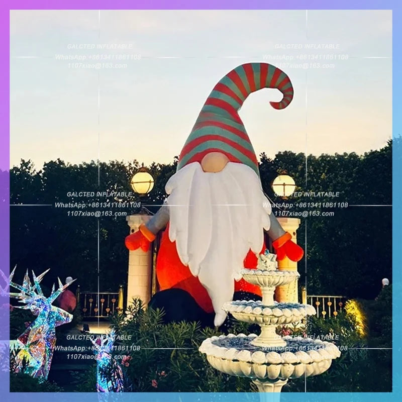 inflatable santa claus for festive party Cute christmas holiday square decoration
