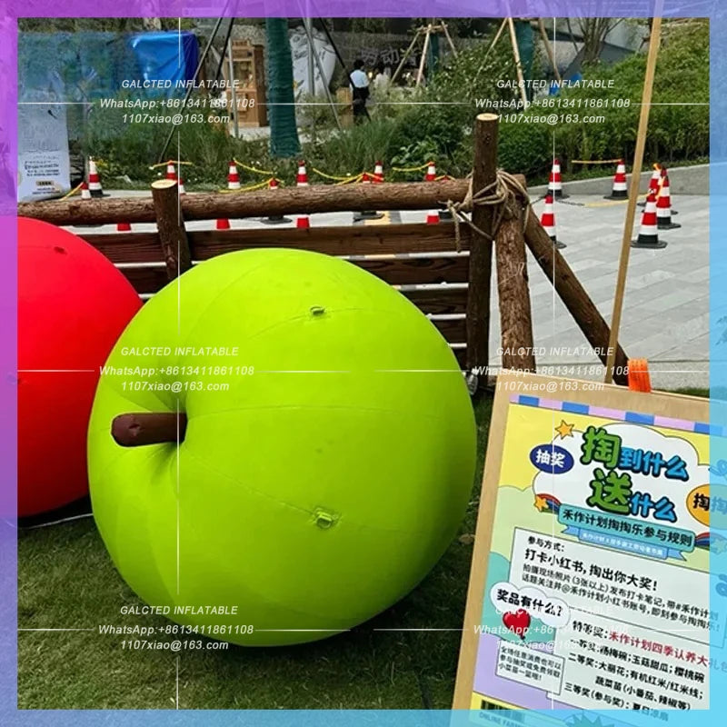 inflatable apple air mold  stage green apple red apple fruit crop bar Giant rural party atmosphere lighting props