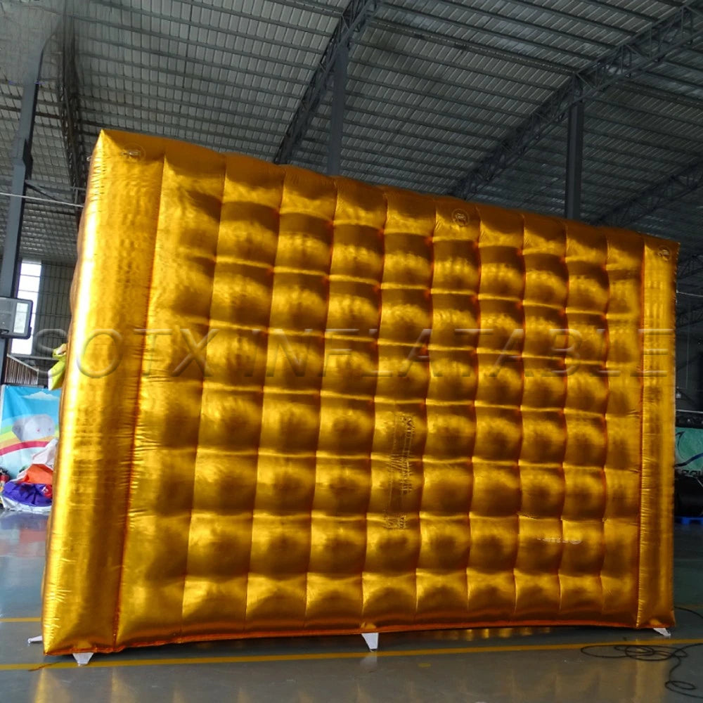Outdoor DecorationGaint Customize Gold/Sliver Blow Up Inflatable Cube Tent With Factory Price For Wedding Party Events Camping