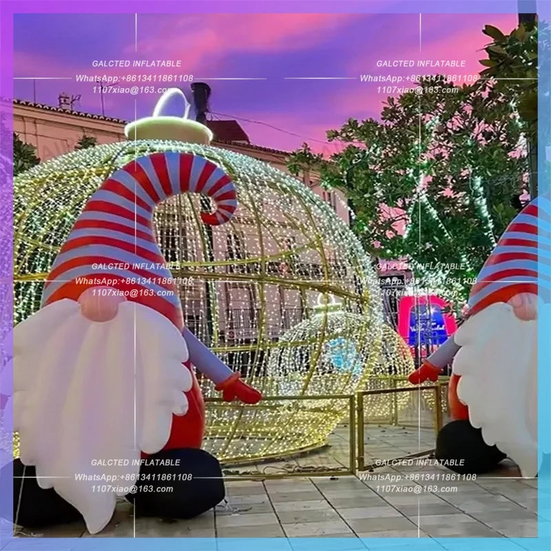 inflatable santa claus for festive party Cute christmas holiday square decoration