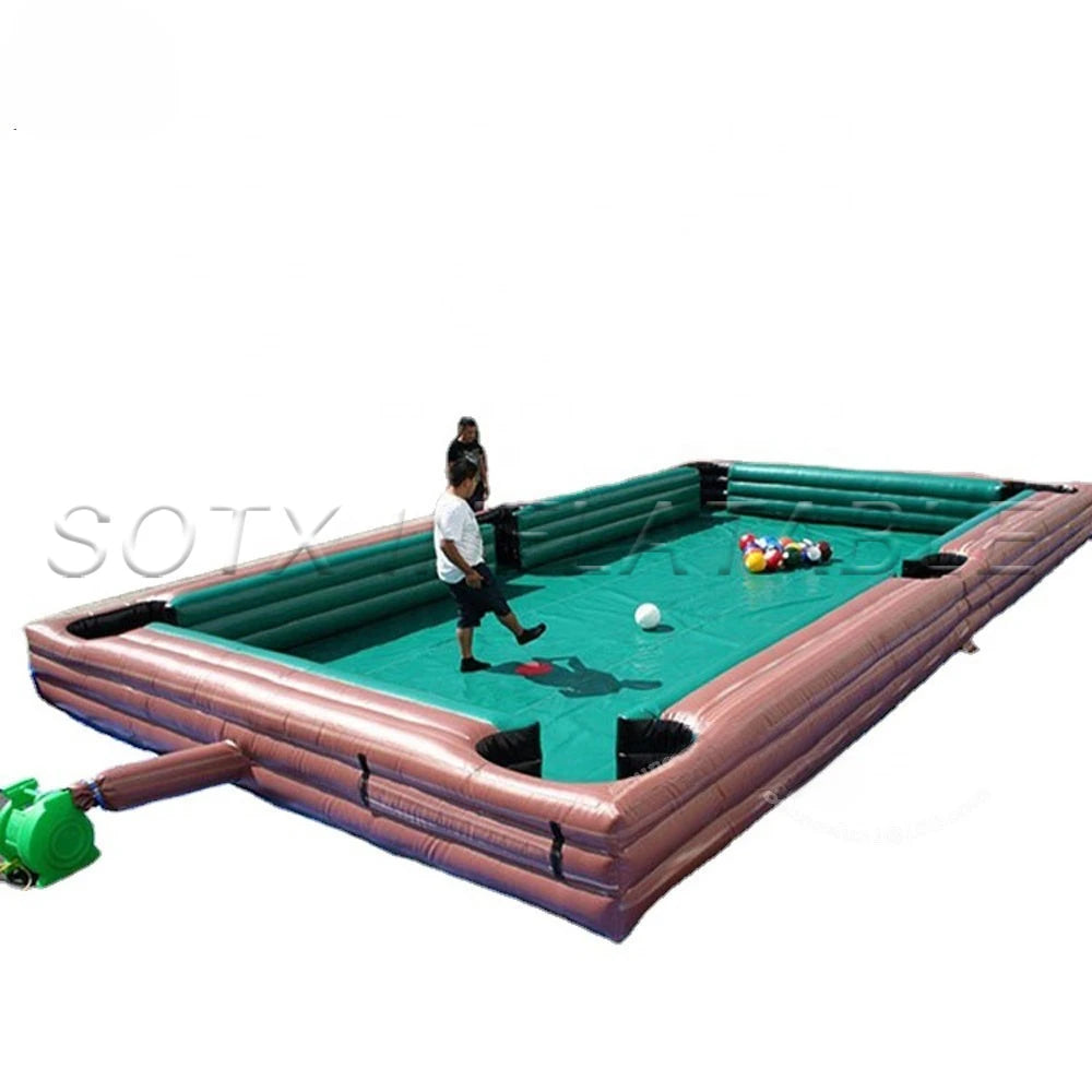 Snooker Soccer Field Attractive Inflatable Snooker Ball Game Playground Football Pool Table With Balls Inflatable Billiard Ball