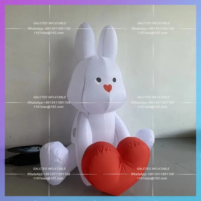 rabbit model can be customized Inflatable take care to sit Valentine's Day Confession Party romantic lighting stage props