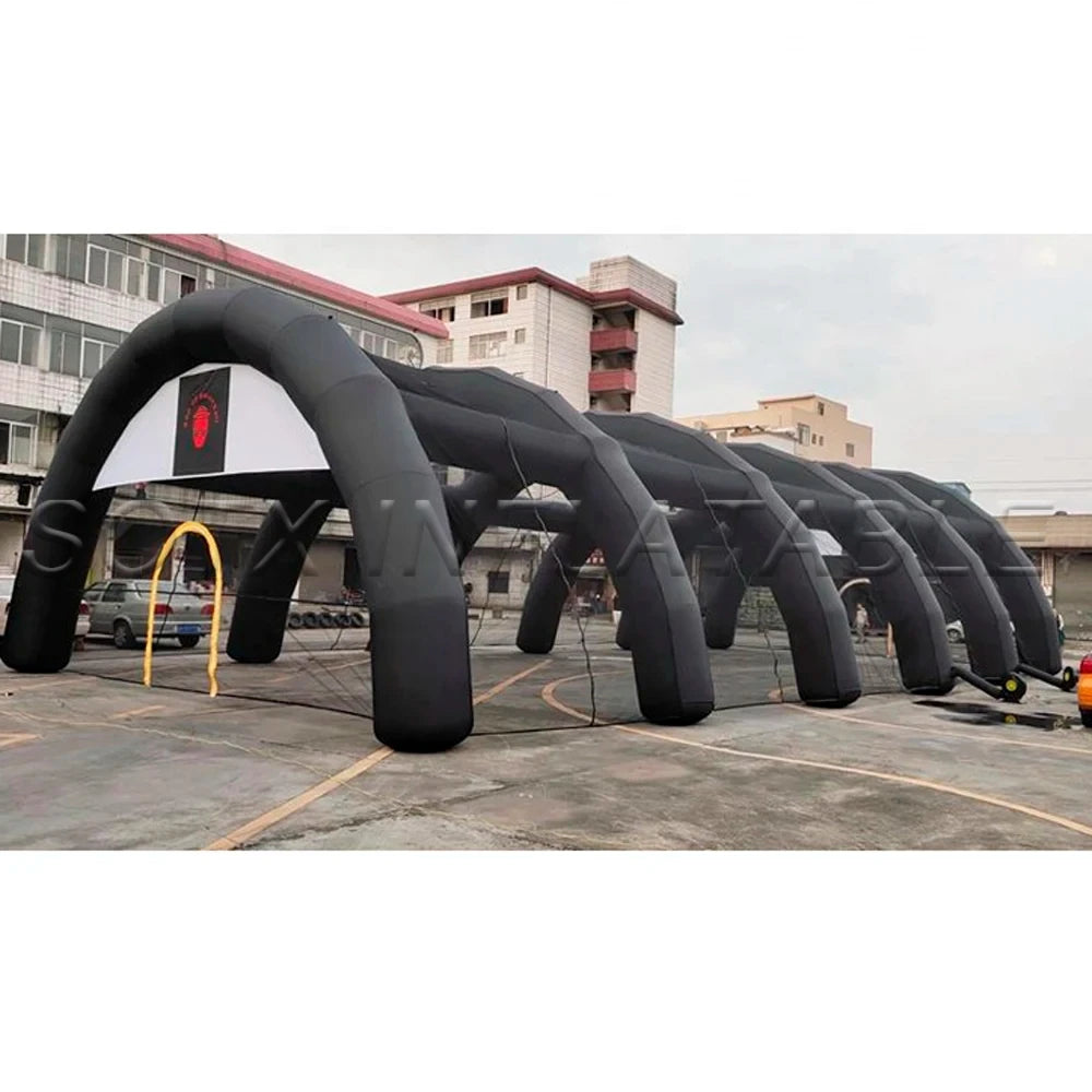 For Party Event Large Dome Black Inflatable Paintball Tent Outdoor Sports Arena Inflatable Arch Event Hall Building Marquee