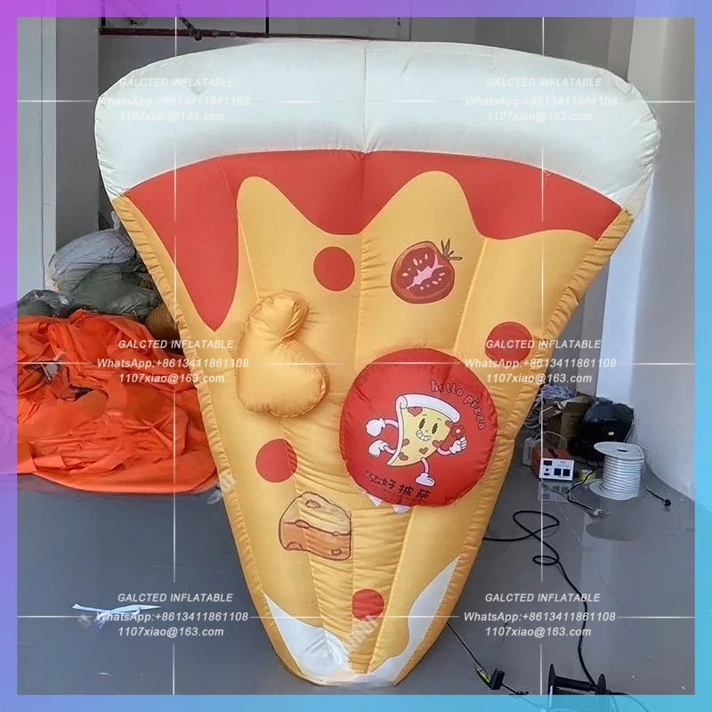 inflatable model Western Fast FoodInflatable cartoon slice pizza  Bakery Food Festival Food Bazaar bar lighting advertising prop