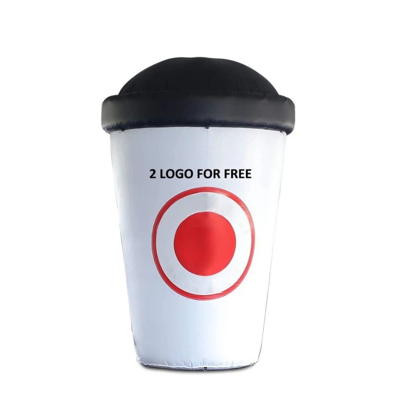 Business Store Party 3.6mH Giant Inflatable Coffee Cup Outdoor Inflatable Coffee Cup Cartoon Model for Advertising Event