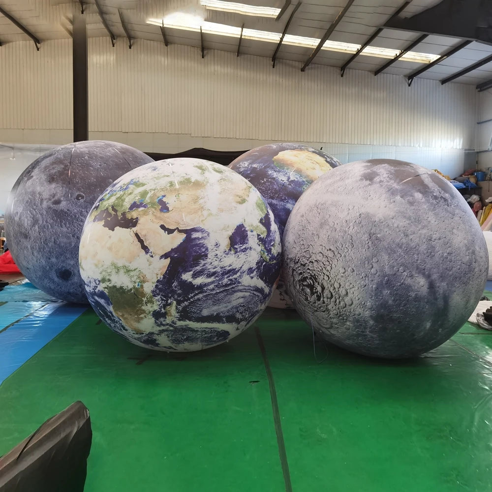 Oxford Pvc Giant Inflatable Earth Globe Balloon With Led Lighting Planet Big World Earth Map Ball For Event Decoration