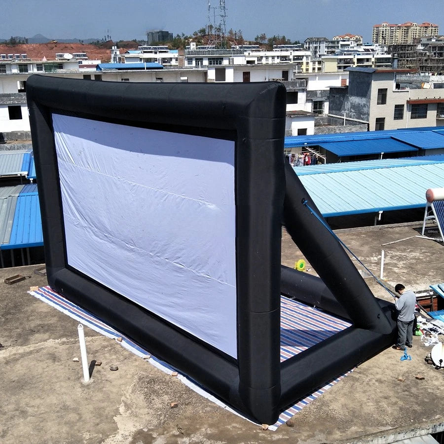 Screen made in China 9X6m Factory directly customized giant Inflatable air structure Movie