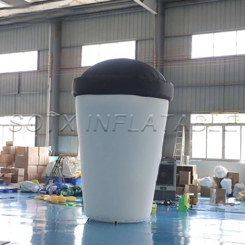 Business Store Party 3.6mH Giant Inflatable Coffee Cup Outdoor Inflatable Coffee Cup Cartoon Model for Advertising Event