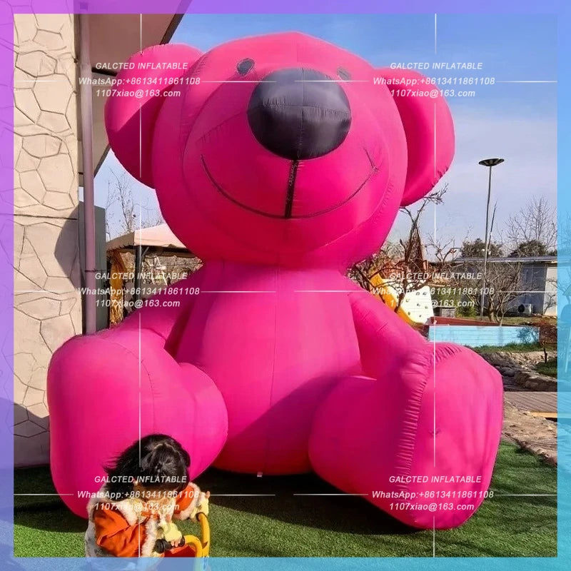 inflatable bear cartoon balloon doll Red cute valentine's Day gift strawberry doll