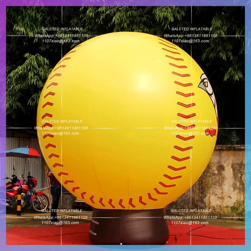 Inflatable Yellow Ground Balloon Customized 13Feet  / Advertising Balloon Inflatable Toys