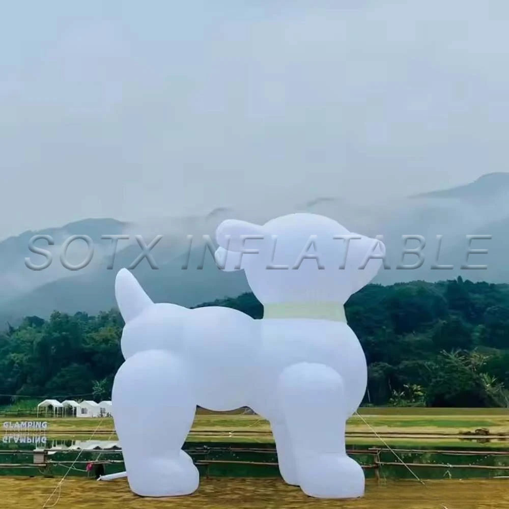 Model For Advertising Customized Giant Inflatable Dog Anima Large White Animal Cartoon Inflatable Puppy Dog
