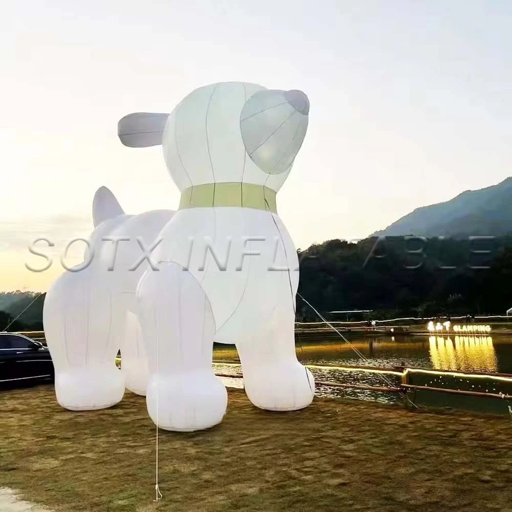 Model For Advertising Customized Giant Inflatable Dog Anima Large White Animal Cartoon Inflatable Puppy Dog