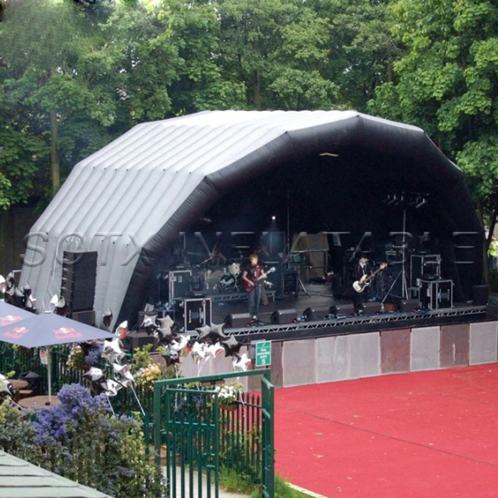 uilding With Continuous Blower Dome Shaped Large Inflatable Stage Tent Luxury Marquee Disco Trade Show House