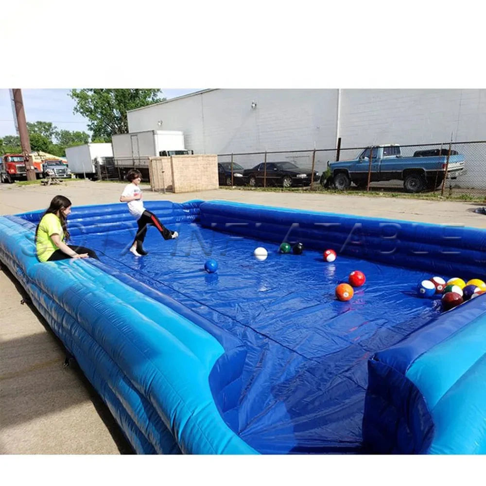 Snooker Soccer Field Attractive Inflatable Snooker Ball Game Playground Football Pool Table With Balls Inflatable Billiard Ball
