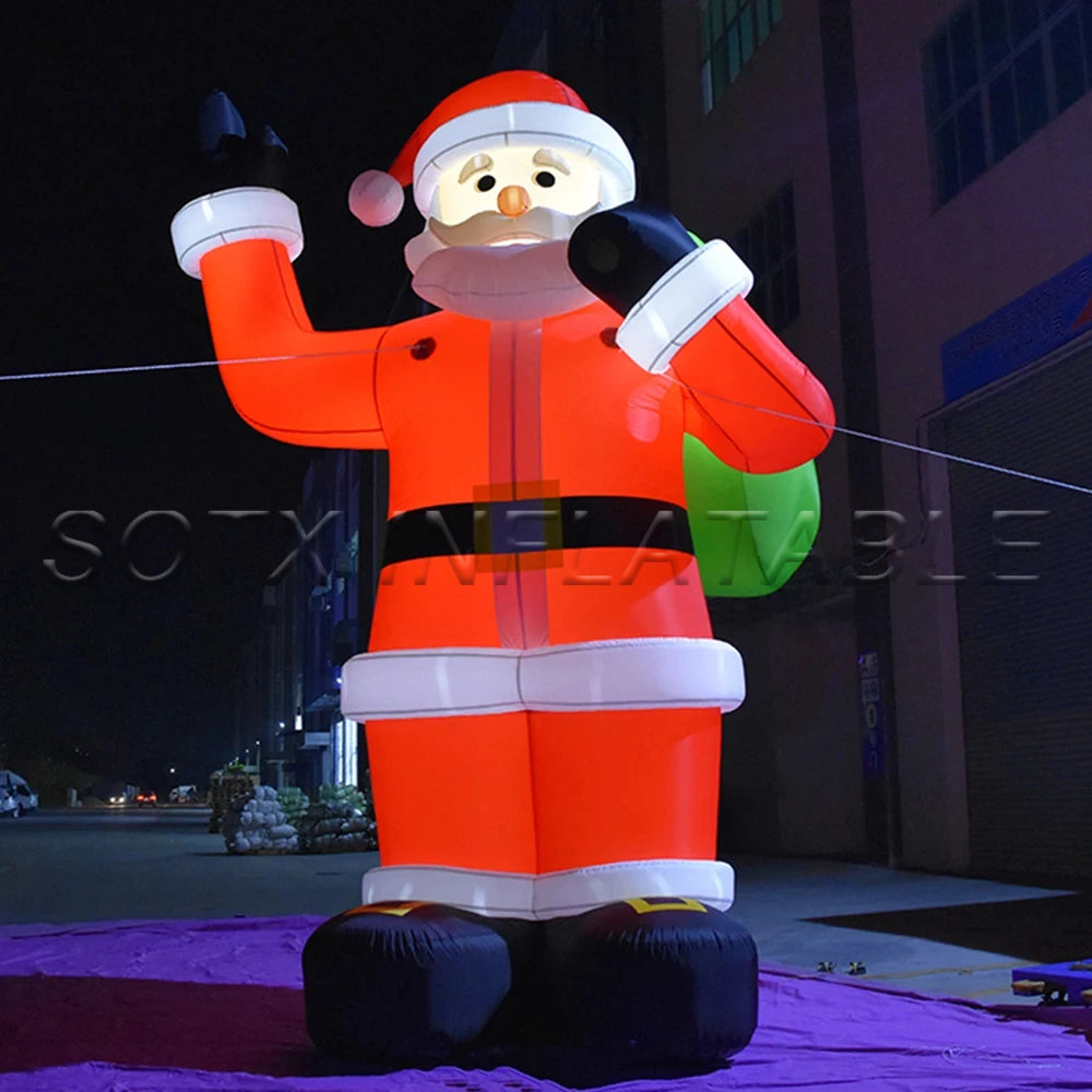 Father Christmas Santa 6m/8m Giant Inflatables Santa Claus Advertising Inflatable Christmas Old Man 2021 New Big Inflatable