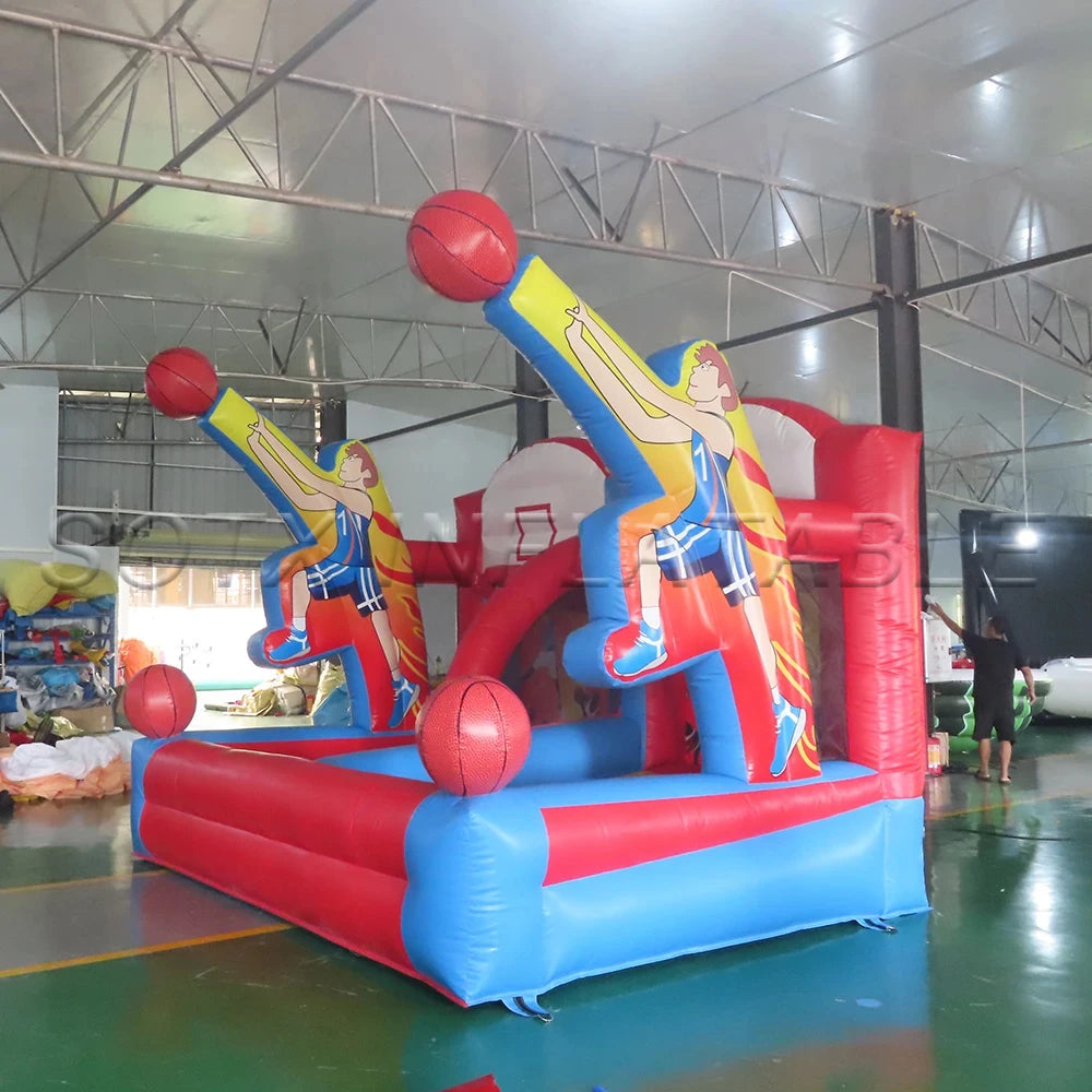 shoot game for sale Promotion 2 players inflatable basketball hoop double for adult manufacturer good inflatable basketball