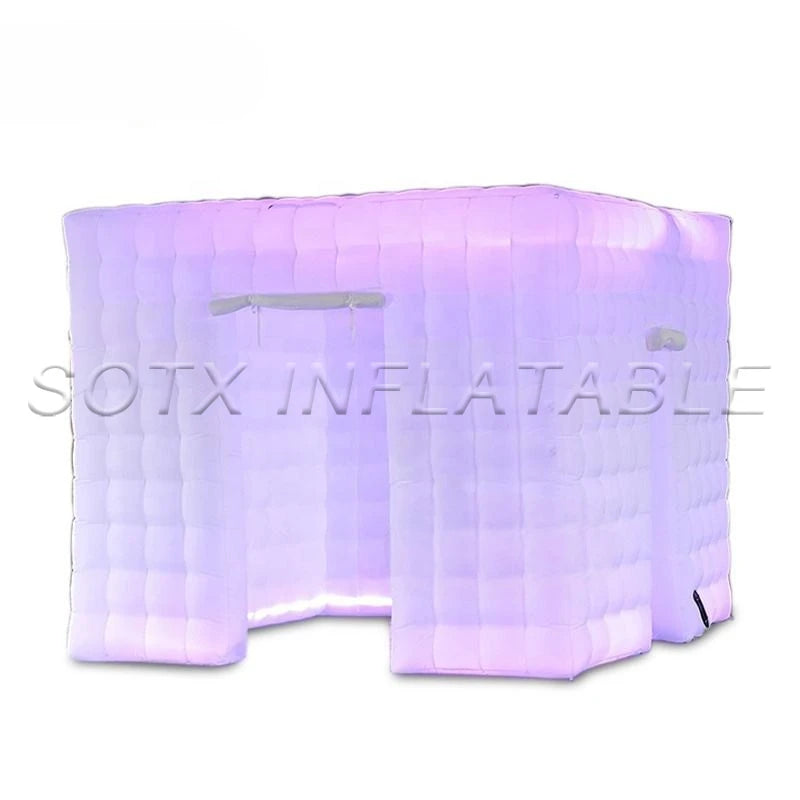 Wedding Party Events 3x2.5m Inflatable Photo Booth Lighting Tent Giant Inflatable Photo Boot Enclosure with Air Blower for