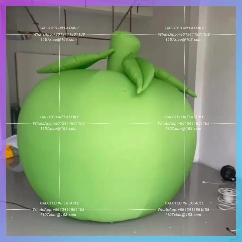 green apple fruit market mascot Large inflatable apple model decoration props can be customized