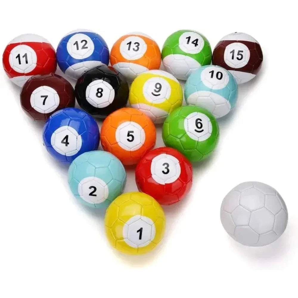 Inflatable Snooker Football Interactive Game 12x3.6m With 16 Balls Black Inflatable Billard For Soccer Event