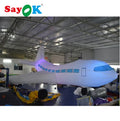 10m/32.8ft Giant Inflatable Hanging Airplane Model Inflatable Aircraft with Lights for Advertising Theme Party Decoration