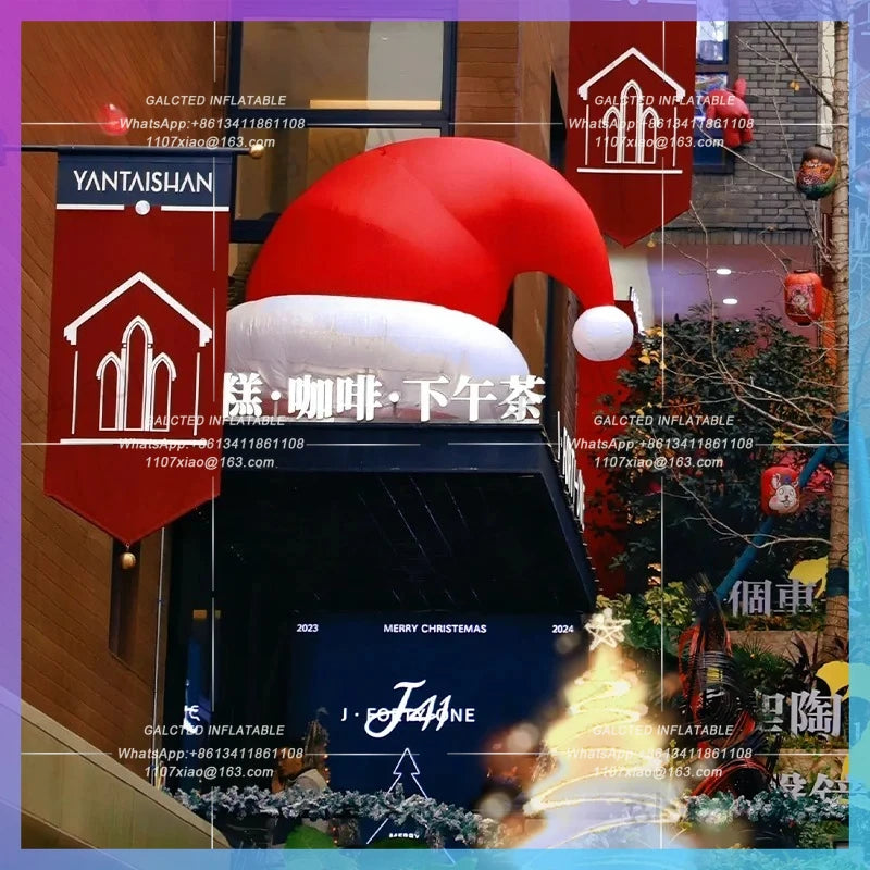 inflatable hat santa claus hat Giant christmas  for new year decoration