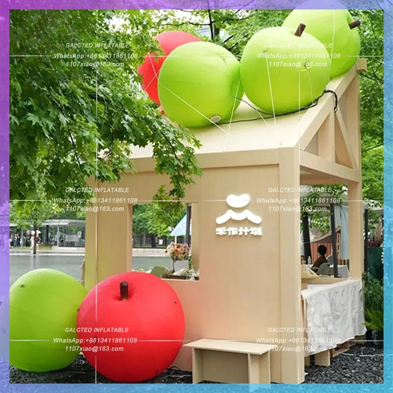inflatable apple air mold  stage green apple red apple fruit crop bar Giant rural party atmosphere lighting props