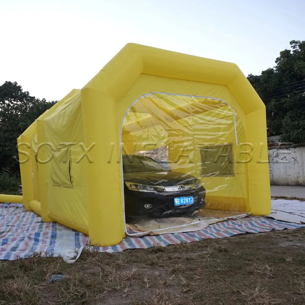 For Car Washing Hot salling Portable Inflatable Spray Booth Rental, Inflatable Paint Booth tent Hire Including Air Blower