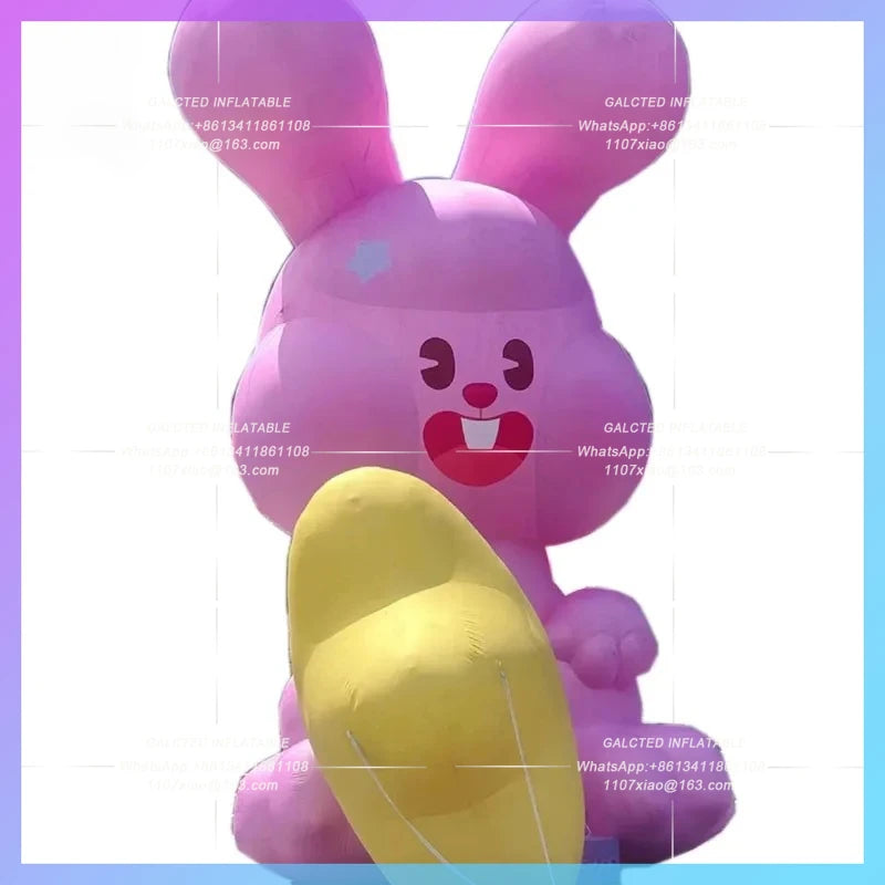 Public Art exhibition Ken Lee Inflatable Pink Rabbit Qiao Qiao Rabbit Love More outdoor art installation