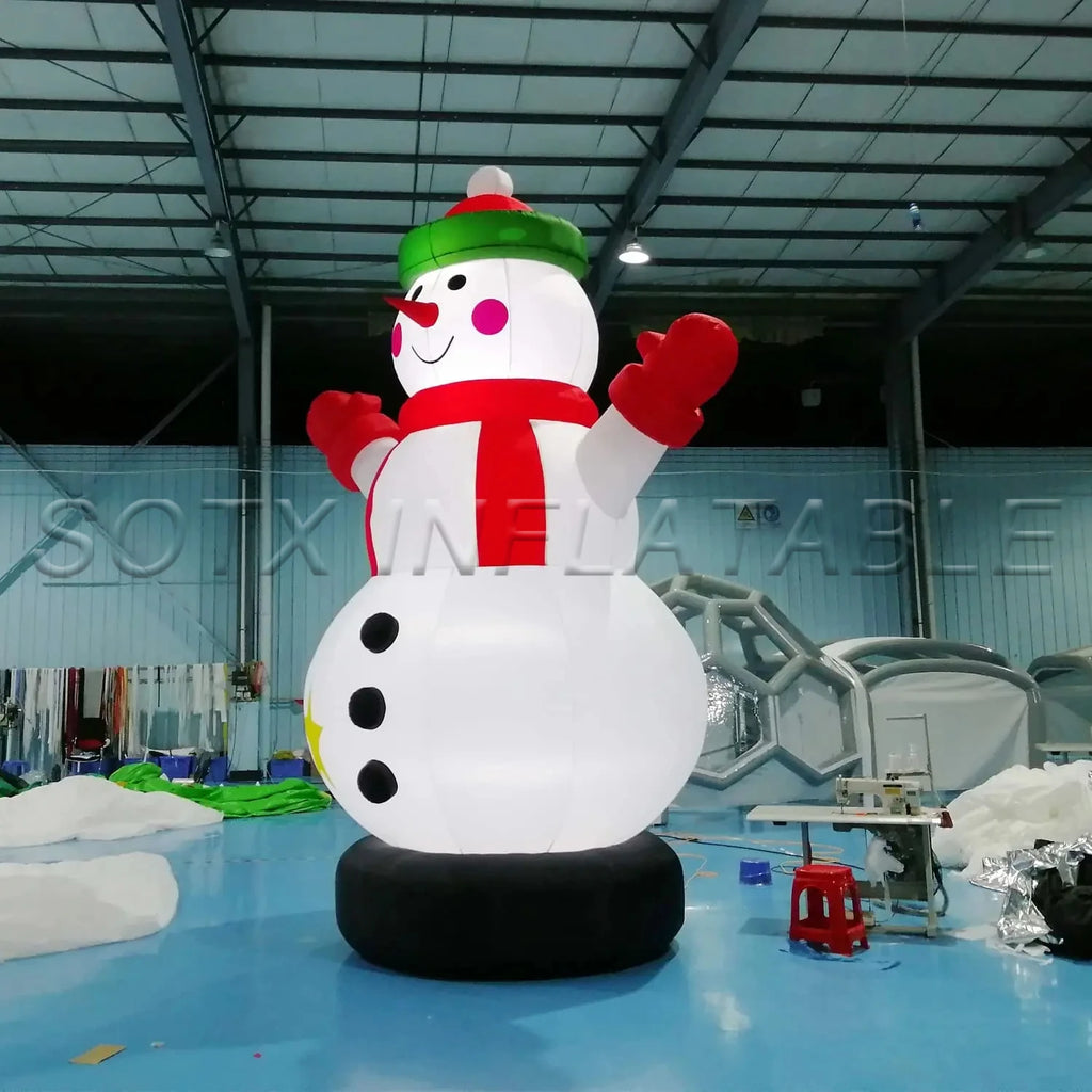 Christmas Decorations 16.4ft Inflatables Snowman Giant Inflatable Snowman Model for Christmas Indoor Outdoor Garden