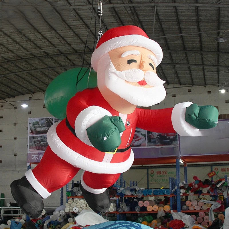 Santa Claus 3m Inflatable Climbing High Cartoon Advertising Father Christmas for Outdoor Building Decoration