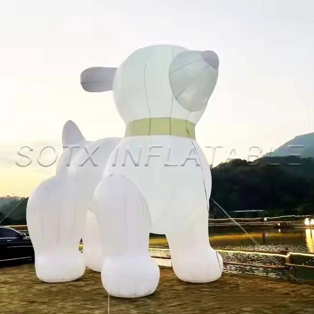 Model For Advertising Customized Giant Inflatable Dog Anima Large White Animal Cartoon Inflatable Puppy Dog