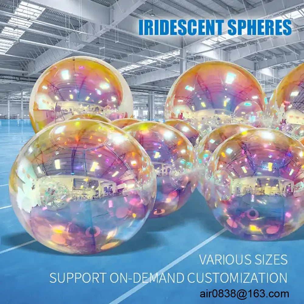 Hot Sales Giant Chrome Plated Inflatable Mirror Ball Reflective Mirror Sphere Disco Balloon For Christmas Party Decoration