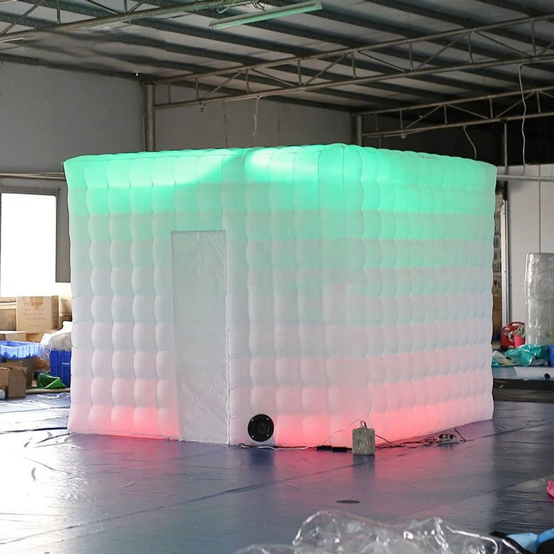 Wedding Party Events 3x2.5m Inflatable Photo Booth Lighting Tent Giant Inflatable Photo Boot Enclosure with Air Blower for