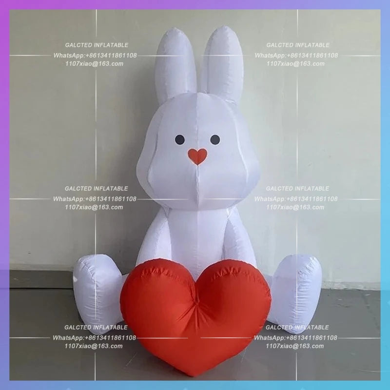 rabbit model can be customized Inflatable take care to sit Valentine's Day Confession Party romantic lighting stage props