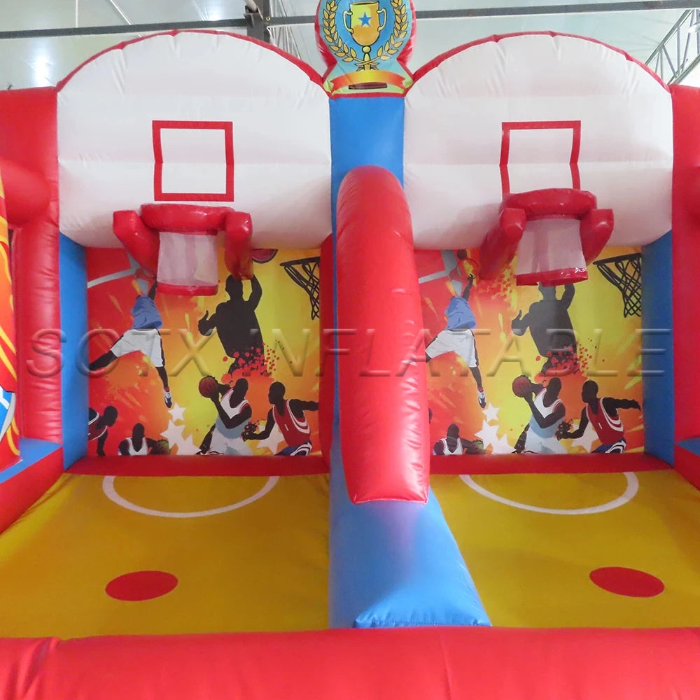 shoot game for sale Promotion 2 players inflatable basketball hoop double for adult manufacturer good inflatable basketball
