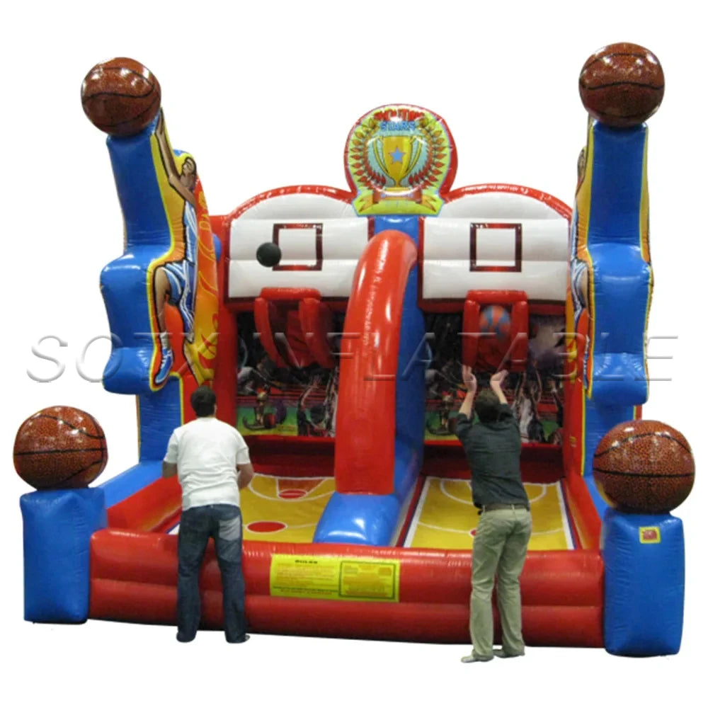 shoot game for sale Promotion 2 players inflatable basketball hoop double for adult manufacturer good inflatable basketball