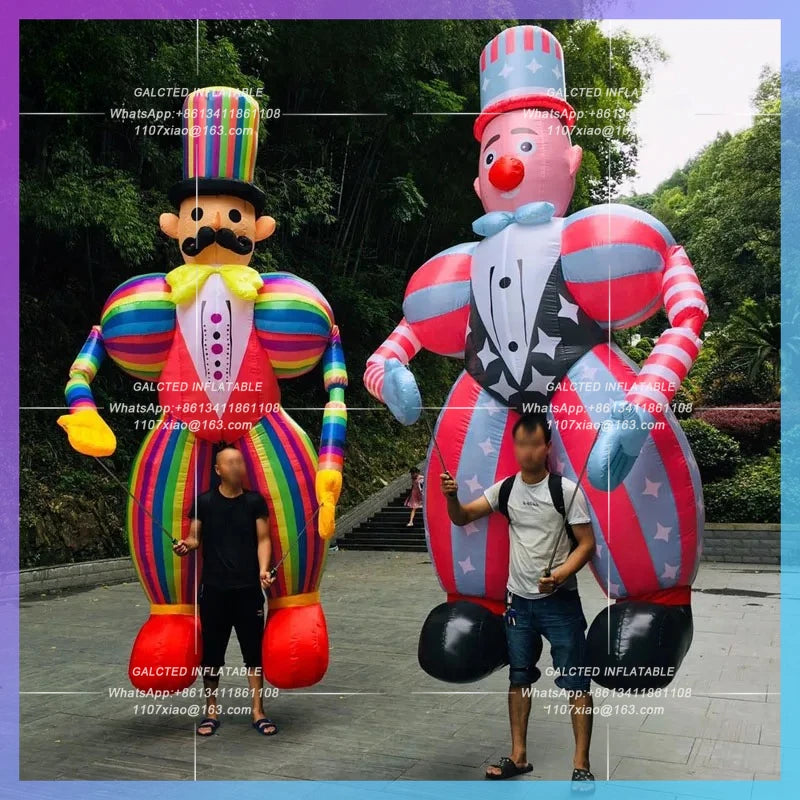 Inflatable Air Model for Playground 3.5M Cartoon Clown DIY Walking Dance Performance Props Festival Supermarket Circus Puppet