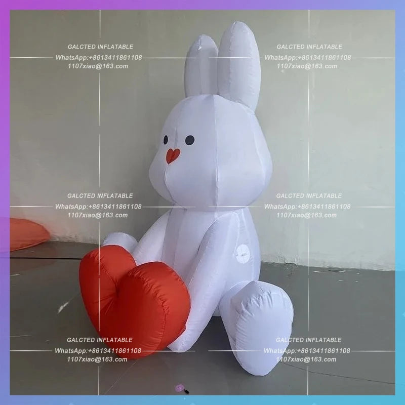 rabbit model can be customized Inflatable take care to sit Valentine's Day Confession Party romantic lighting stage props
