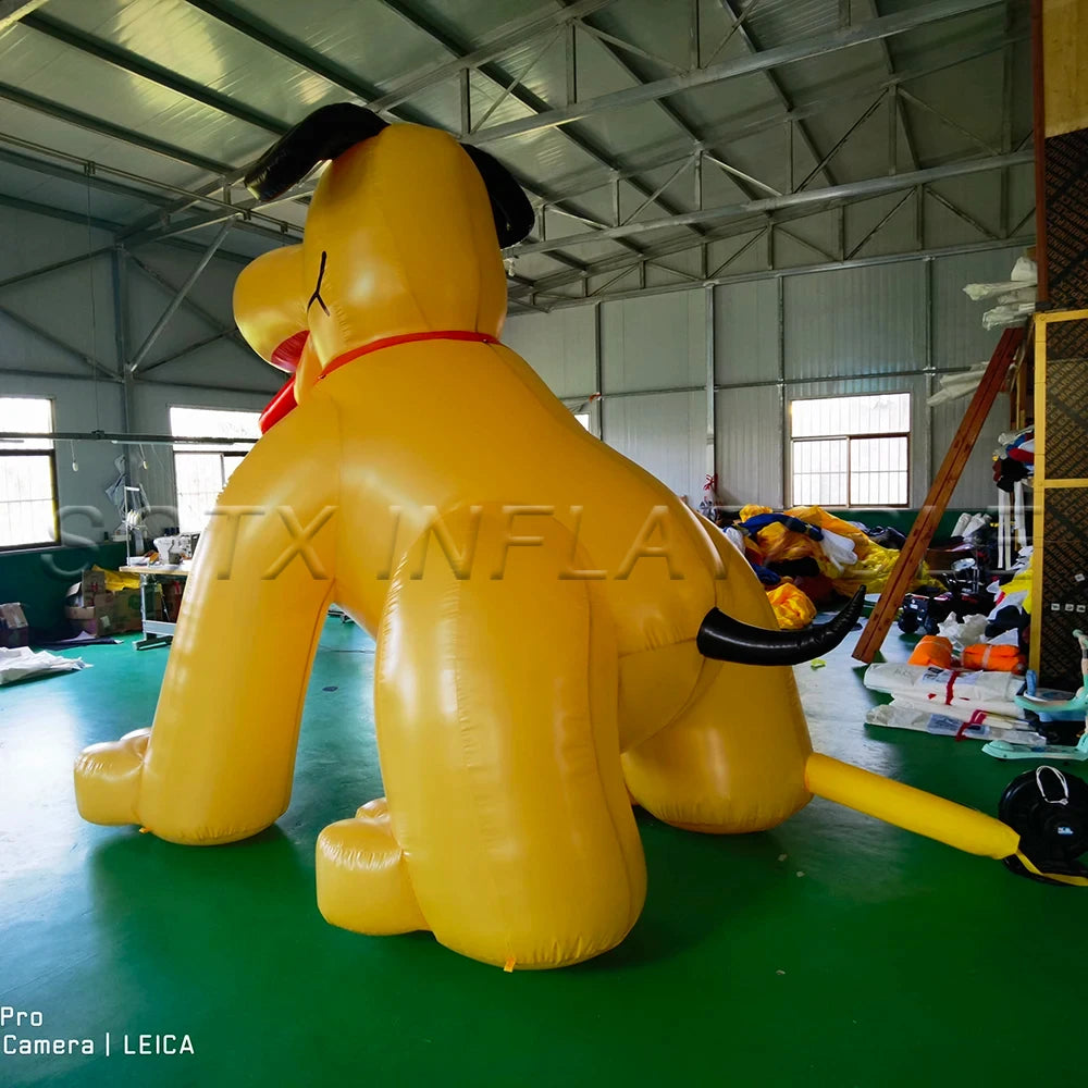 Hospitals advertising Custom giant inflatable dog/ large cartoon cute inflatable puppy dog model with blower for Pet Shops and