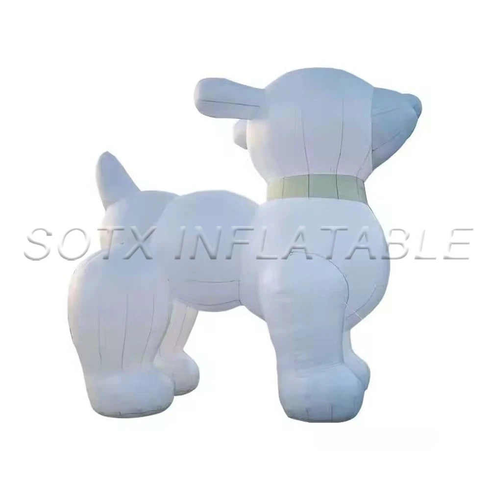 Model For Advertising Customized Giant Inflatable Dog Anima Large White Animal Cartoon Inflatable Puppy Dog